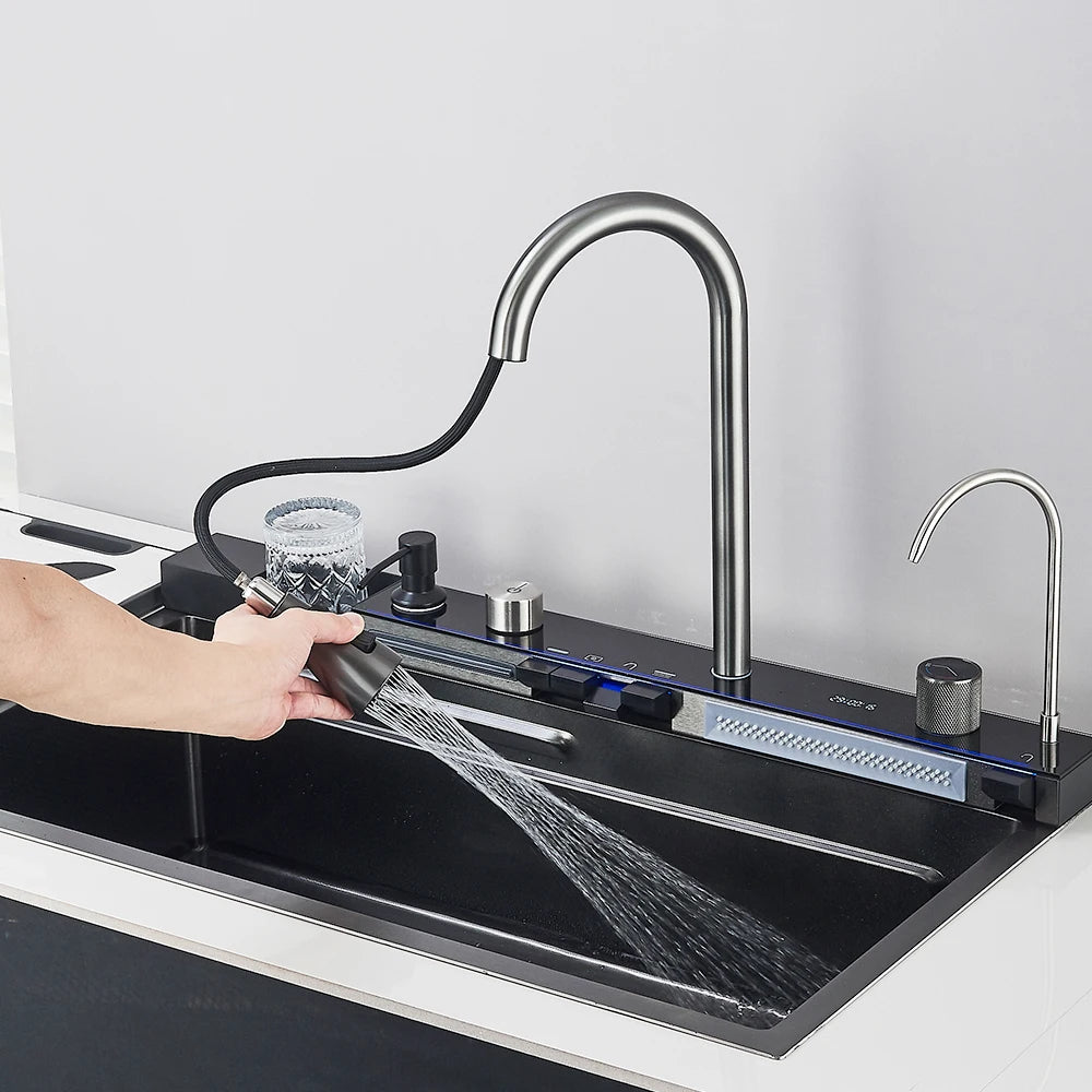 80x46cm Smart Digital Display Integrated Sink Temperature Control