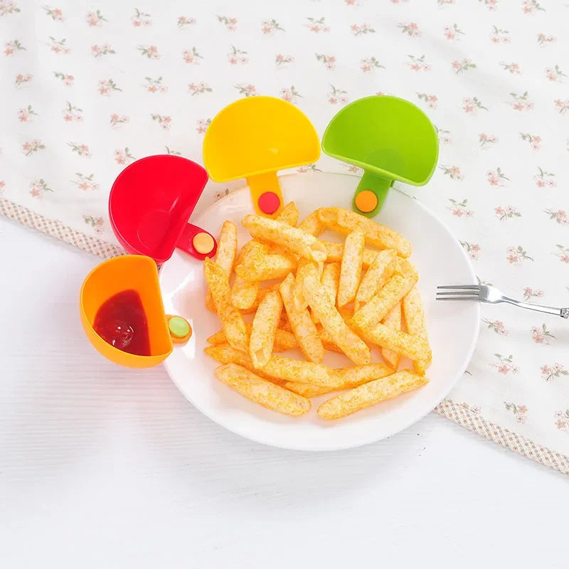 4pcs/Set Dip Clip Bowl Container Dish Plate Can