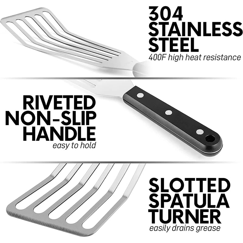 Metal Frying Spatula Cast Iron Skillet Fish Egg