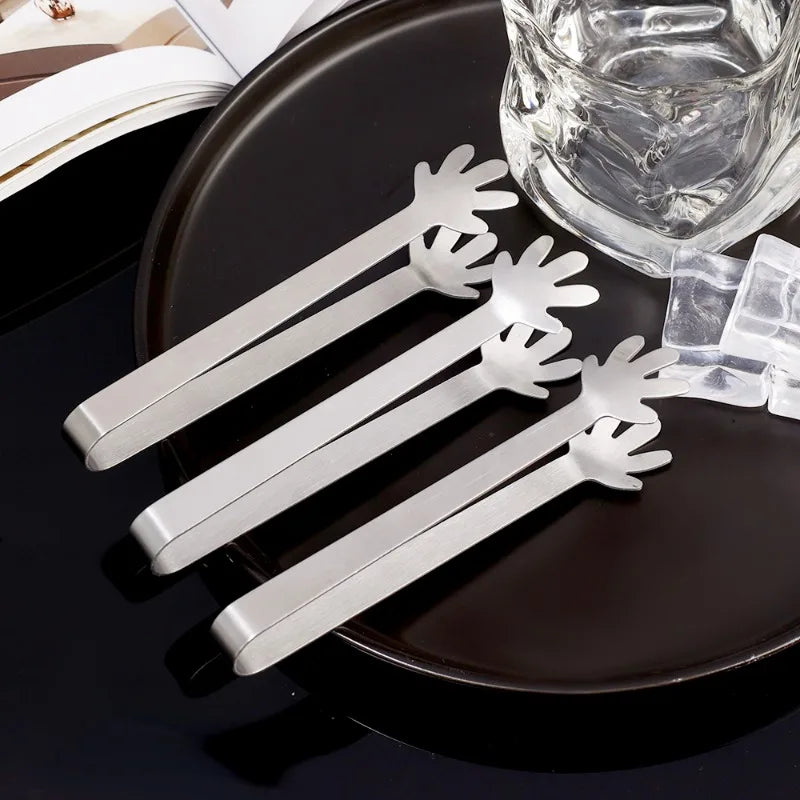 3/1pcs Stainless Steel Food Tongs Hand Palm Finger