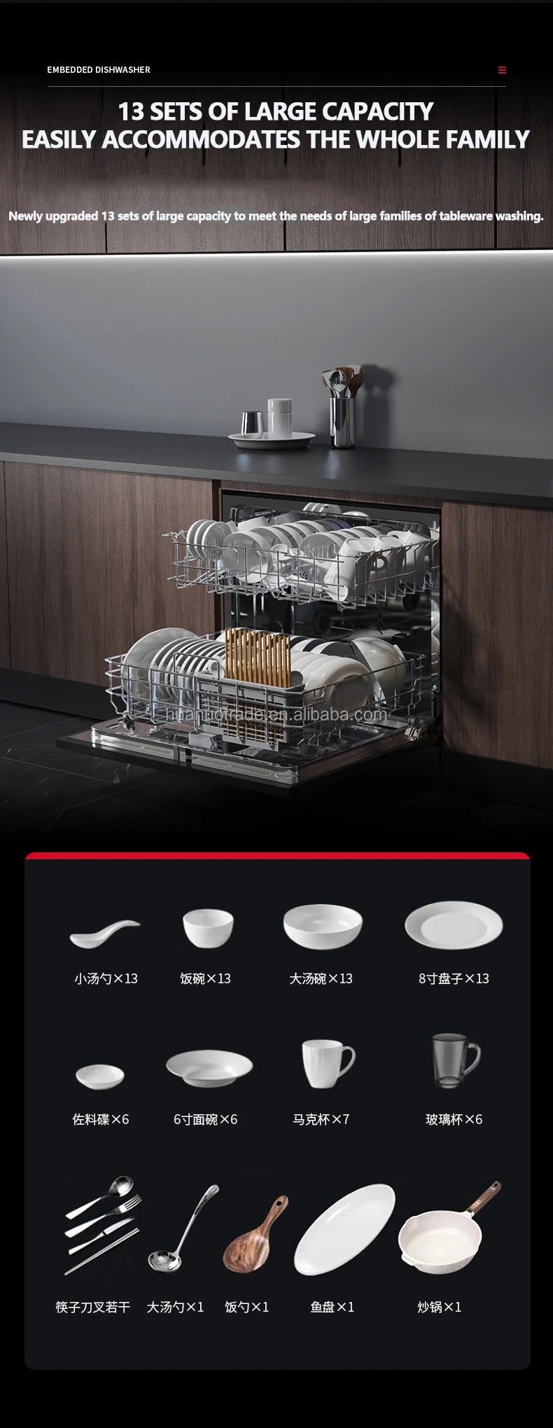 Built-In Dishwasher China Factory Supply High Quality Dishwasher