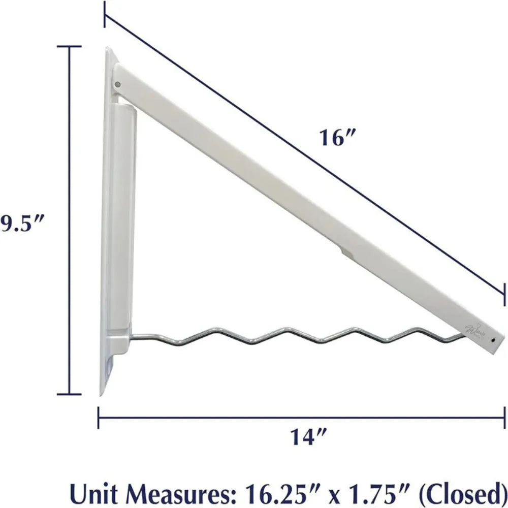 Wall Mounted Retractable Clothes Hanger Space Saving