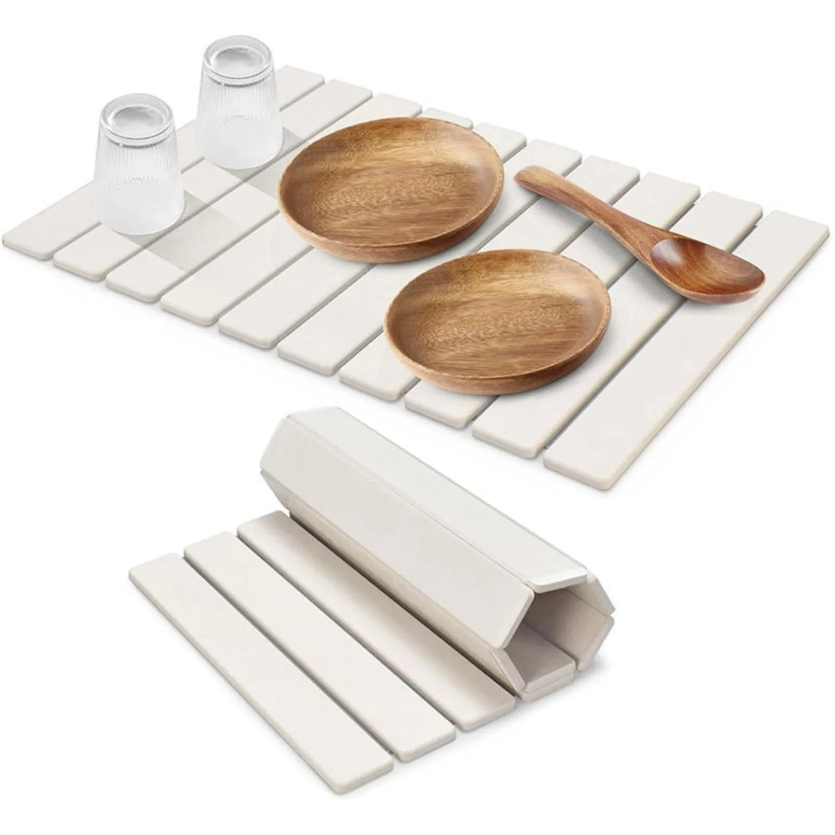 30x40cm Stone Dish Drying Mat Foldable Dish Drying