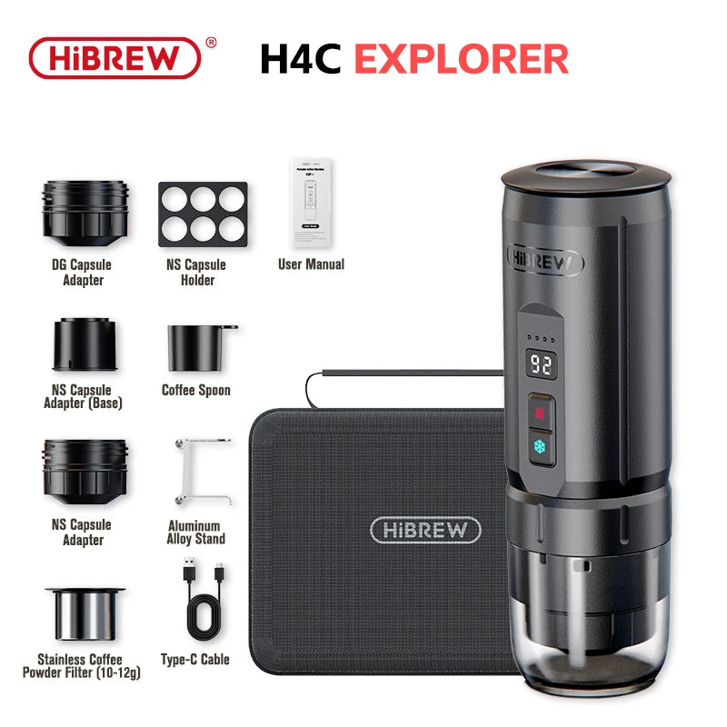 Hibrew H4c Espresso Coffee Machine 3in1 Travel Coffee