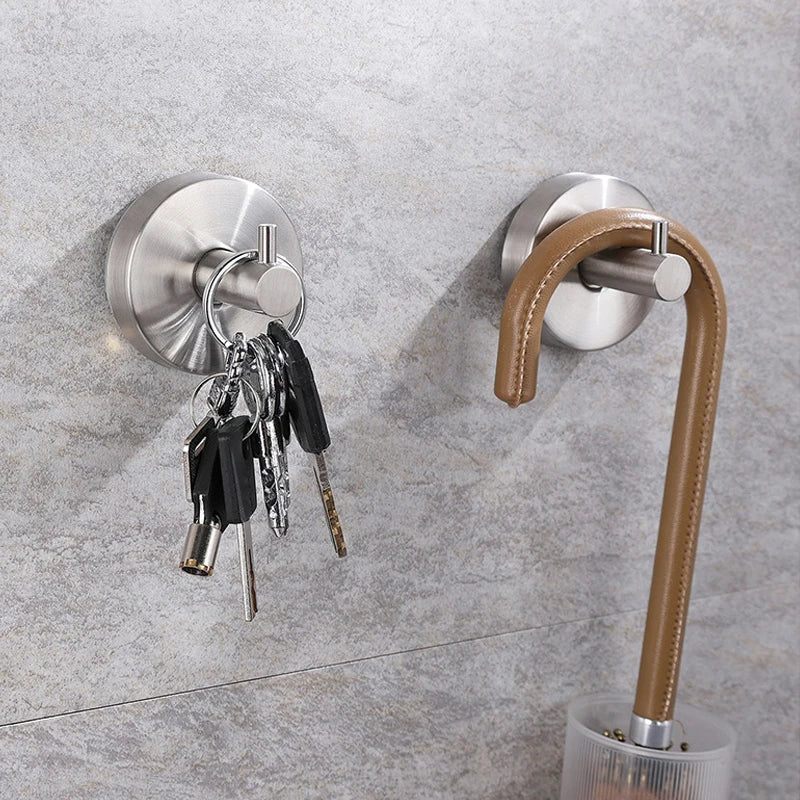 1/4pcs Suction Cup Hooks Waterproof Bathroom Robe Coat