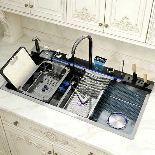 Modern Stainless Steel Sink Sinks Digital Display Large