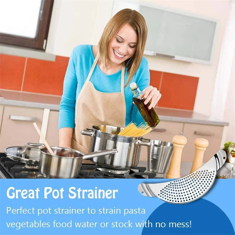 Pot Strainer Pan Drainer Easy Draining Pot Strainer