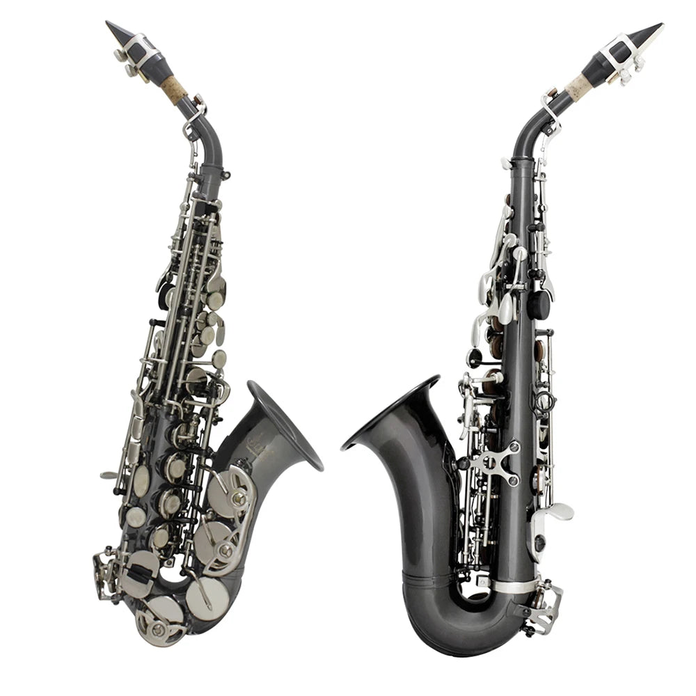 Slade Soprano Saxophone Flat Brass Sax Professional Saxophone