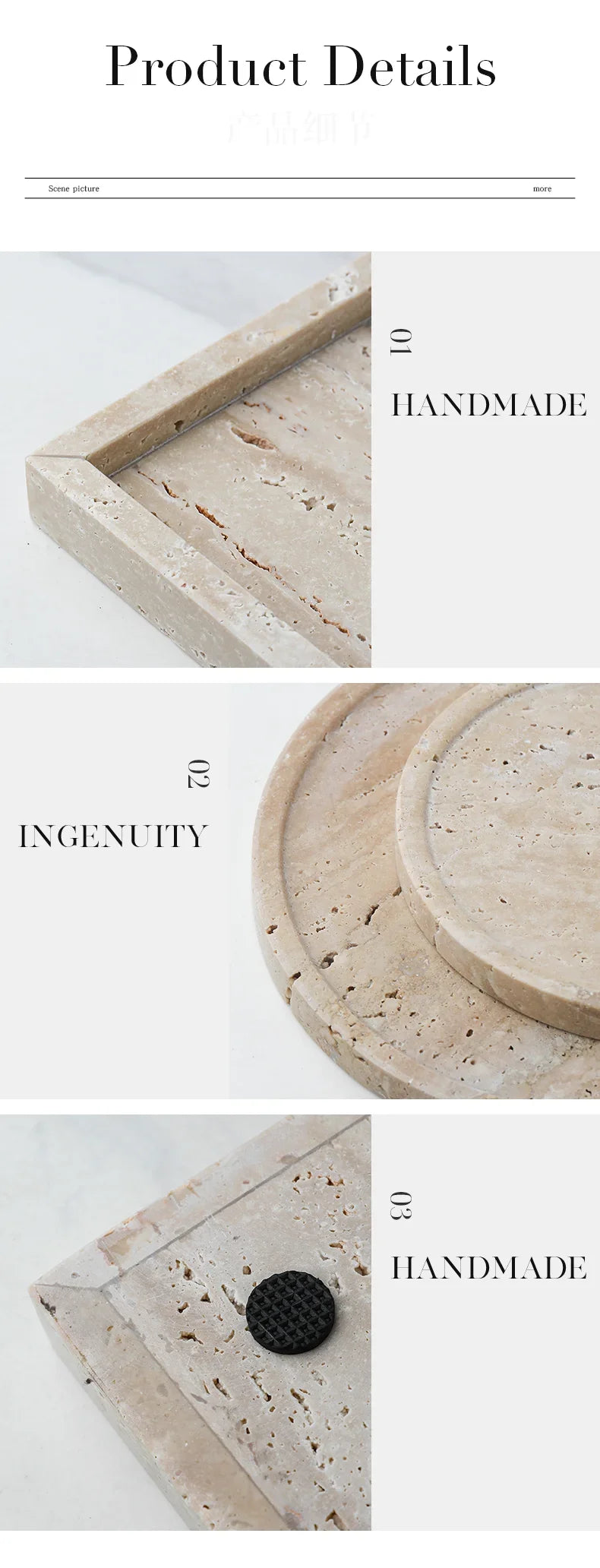 Natural Cave Stone Bathroom Supplies Jewelry Storage Tray