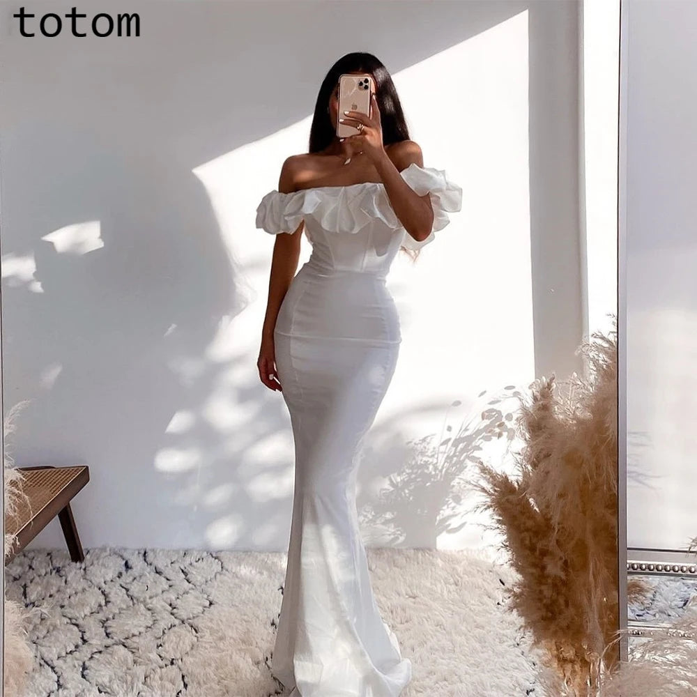 Glimmer Trendy One-Shoulder Mermaid Celebrity Dress High Slit