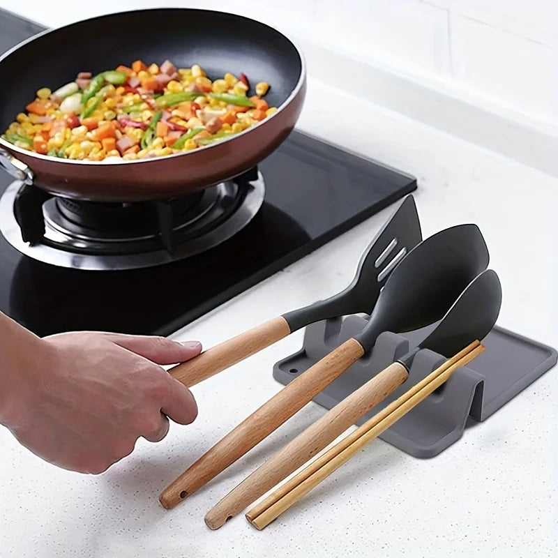 Silicone Kitchenware Rack Tableware Drying Mat Spoon Chopsticks