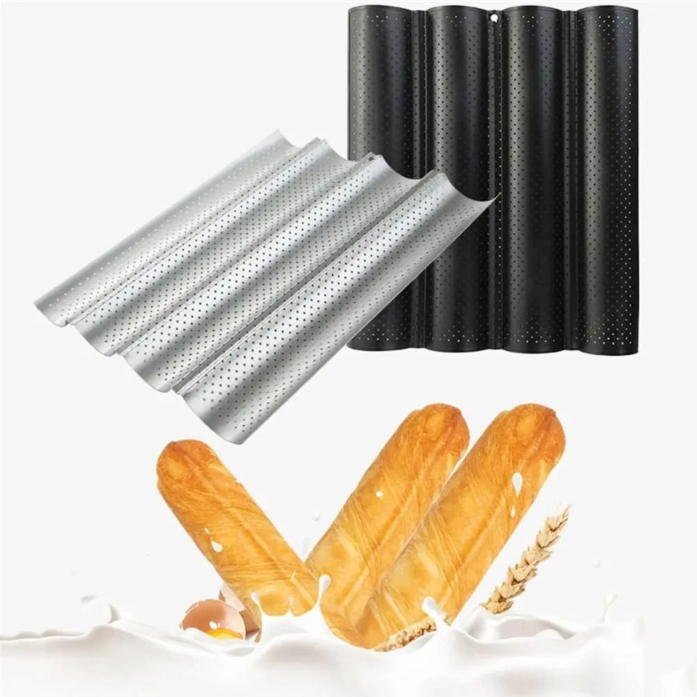 Nonstick Baguette Baking Tray 2/4 Grooves Bakeware French