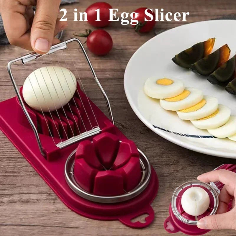Egg Cutter Stainless Steel Egg Slicer Sectioner Cutter