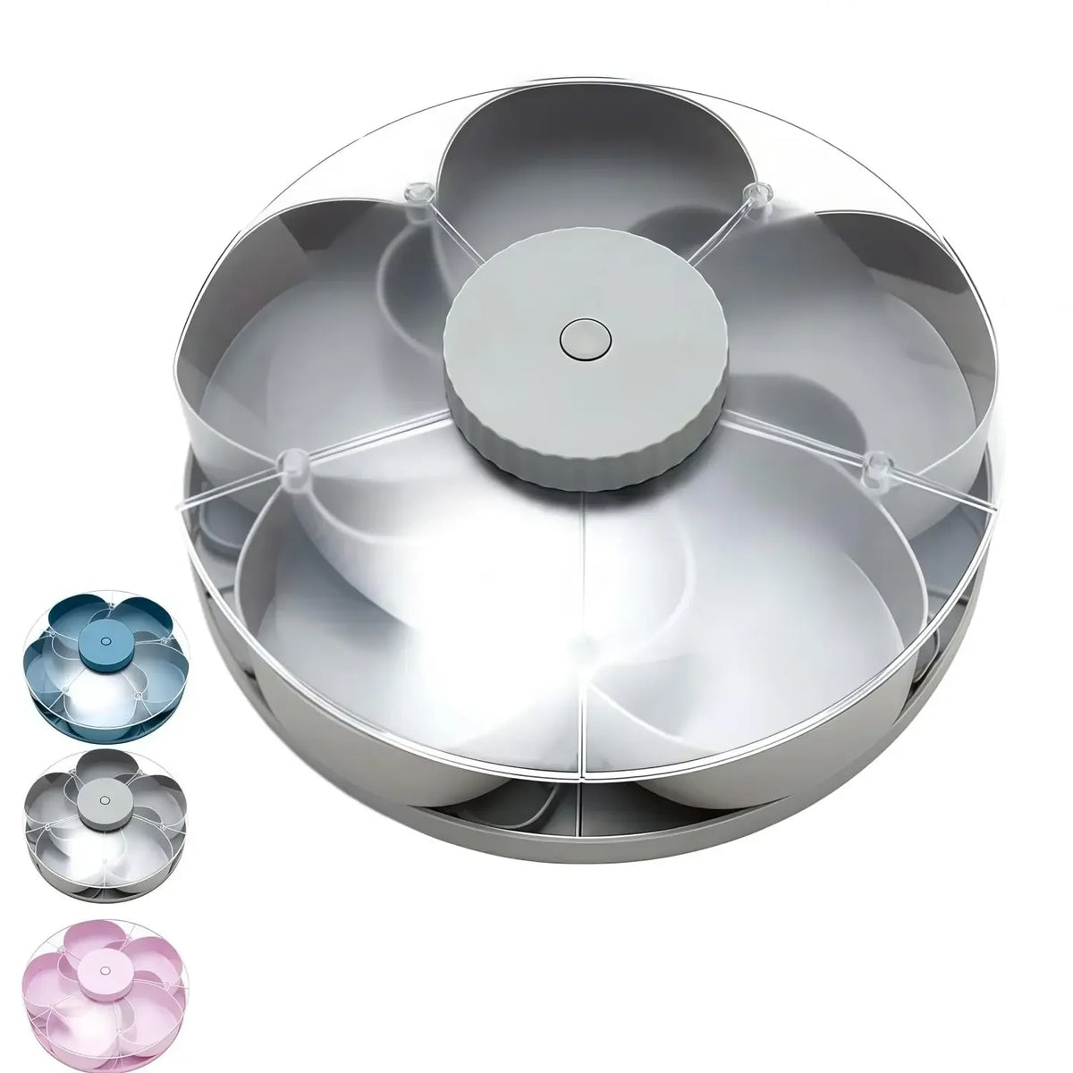 Rotating Snack Tray Lid Multi Gridsnack Box Candy