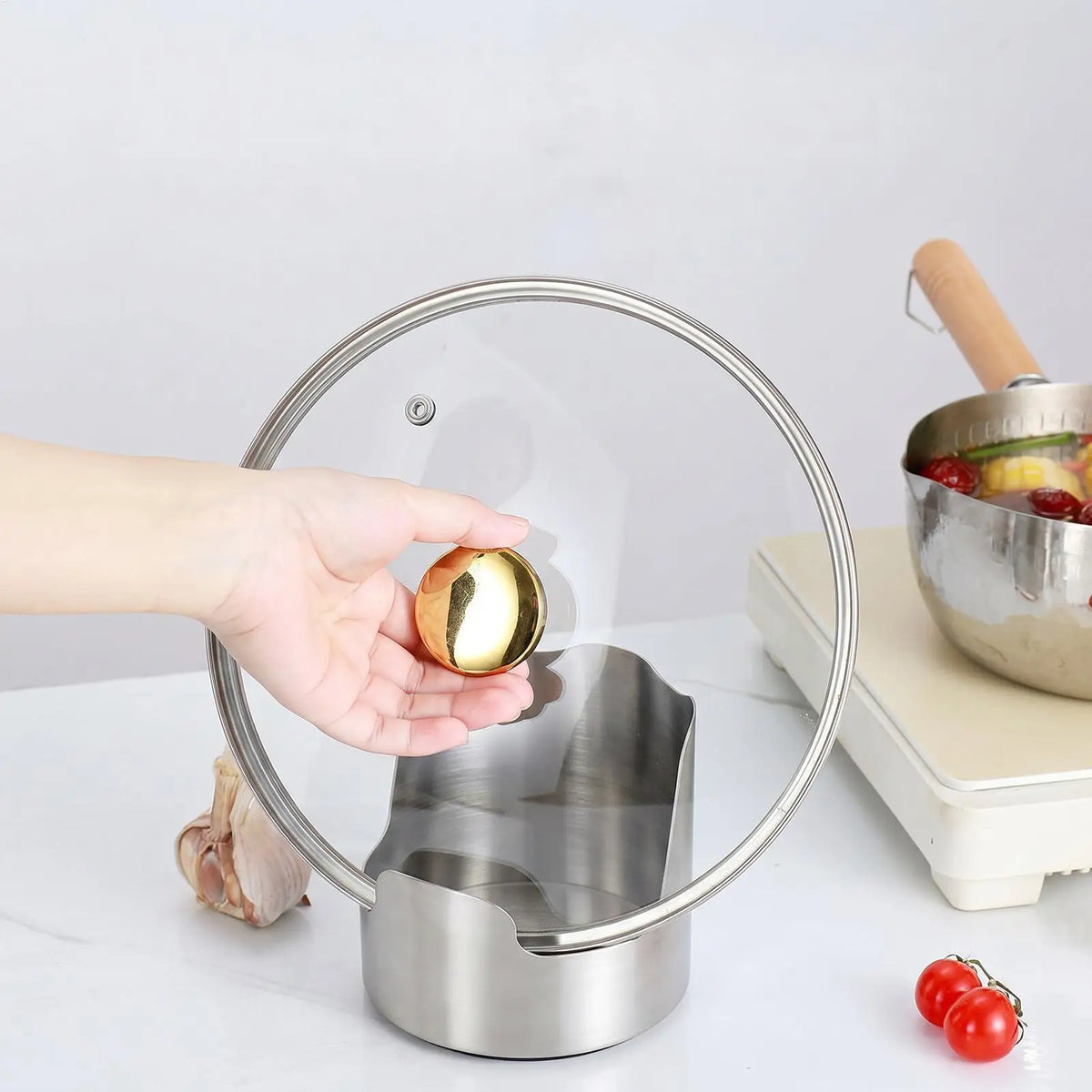 Stainless Steel Spoon Rest Heavy Duty Pot Lid