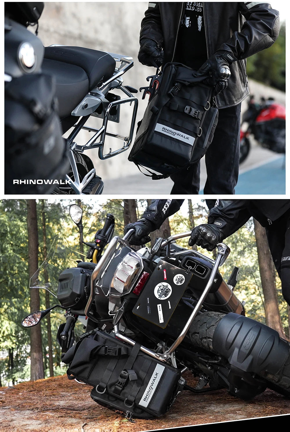 Rhinowalk Motorcycle Side Bag Quick Release 3d Cube
