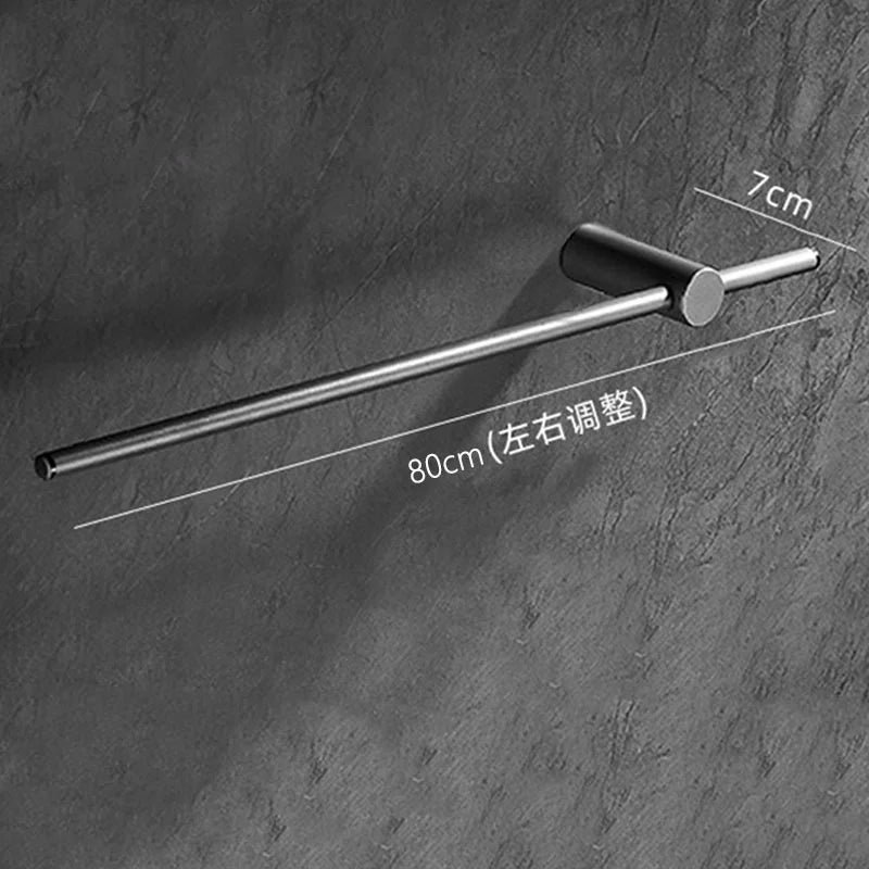 40/50/60/70/80cm Movable Towel Rack Bath Towel Holder Wall
