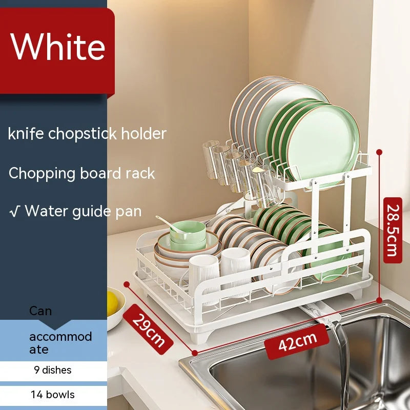 Foldable Dish Drainer Rack Drain Basket - Countertop