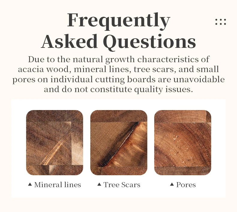 Thick Acacia Wood Cutting Board Double-Sided Using Wooden