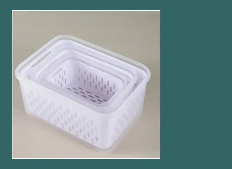 Refrigerator Preservation Storage Box Drain Basket Storage