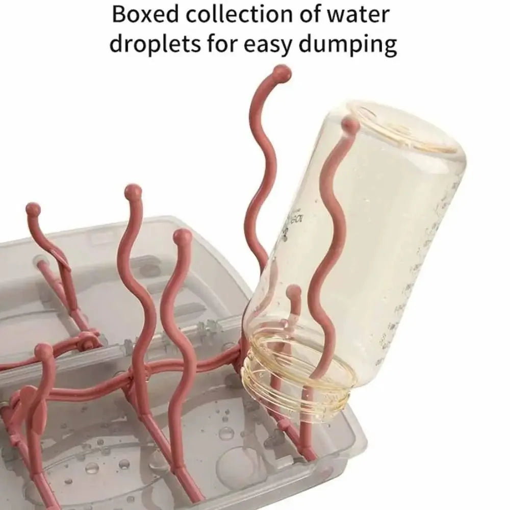 Collapsible Travel Bottle Drying Rack Dustproof Baby Bottle