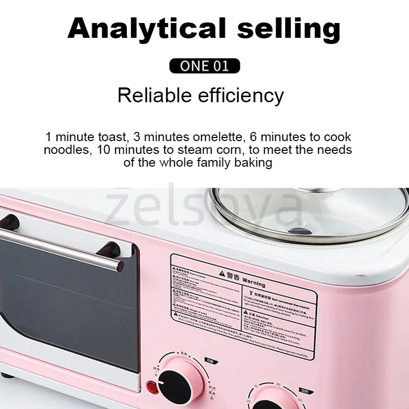 In Breakfast Machine Multi-Functional Toaster Small Baking