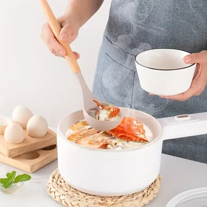 12pcs Of Multi-Color Silicone Wooden Handle Kitchenware Non
