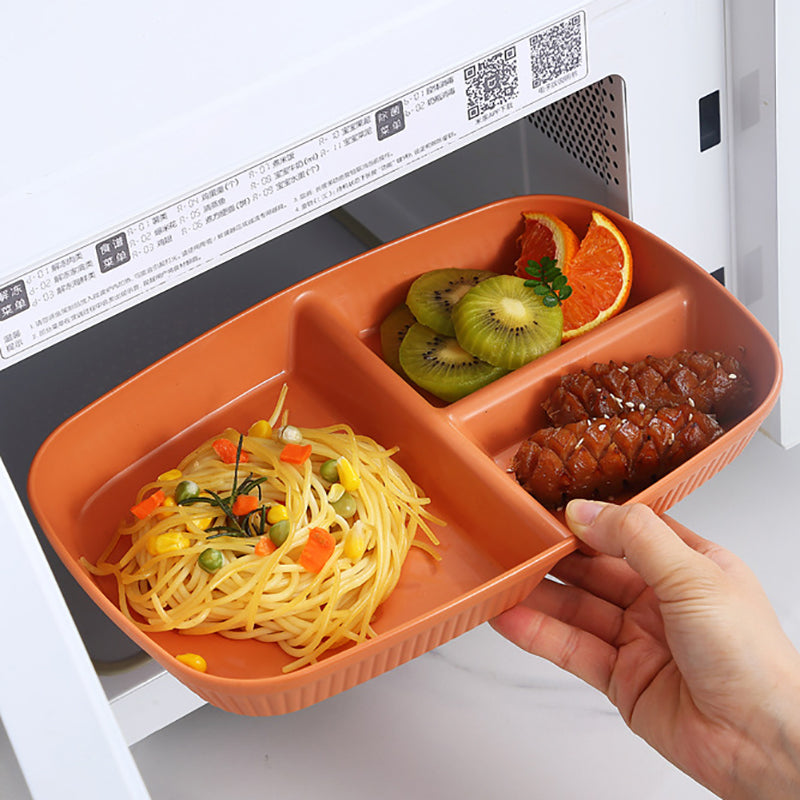 Divided Dish Diet Reusable Dinner Plate Dinnerware Portion