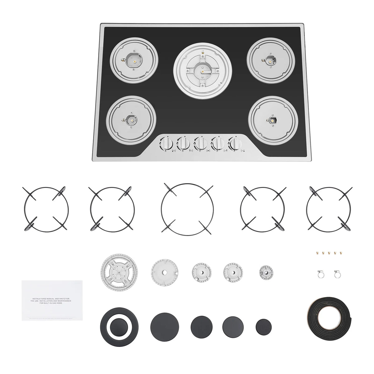 Burners Built-In Gas Stove Dual Fuel Ng/Lpg Convertible