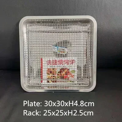 304 Stainless Steel Baking Tray Plate Bbq Tray