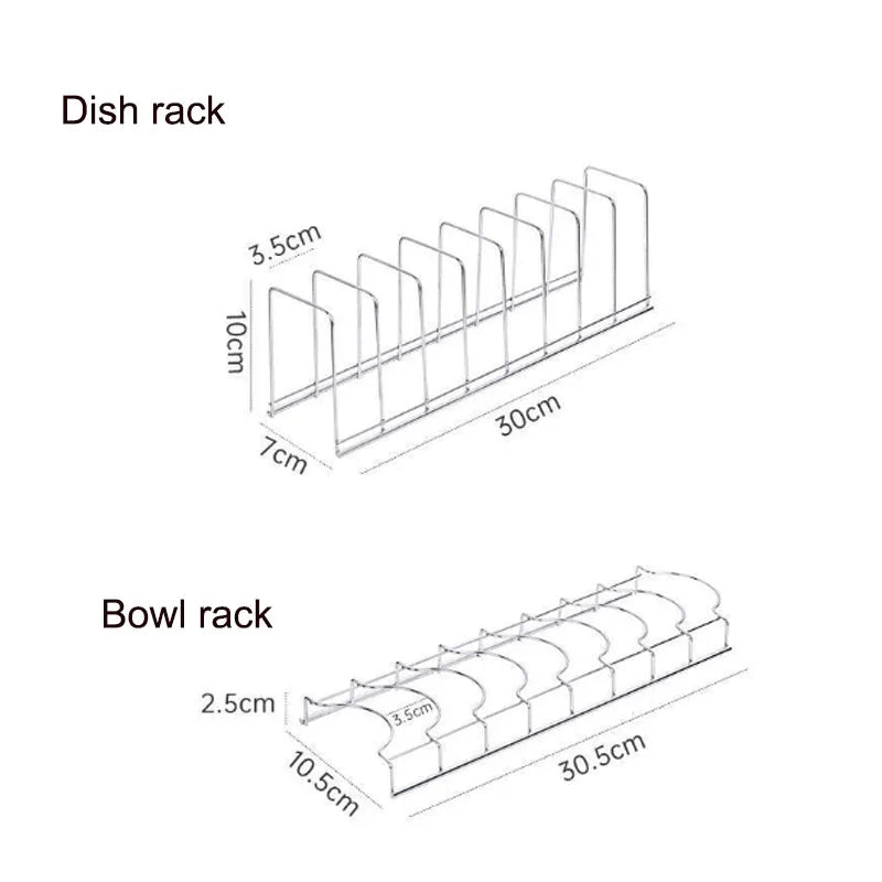 Bowl Dish Organizer Stainless Steel Dish Holder Cutlery