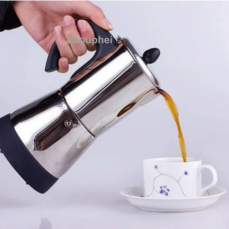 150ml/300ml Electric Coffee Maker Cups 3/6cups Stainless Steel