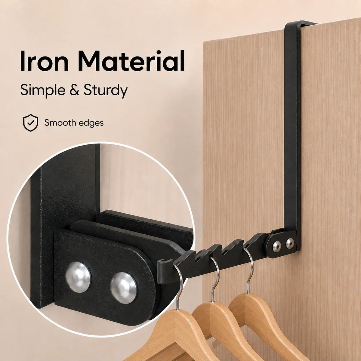 Folding Door Hook Hanger Over Door Drying Rack