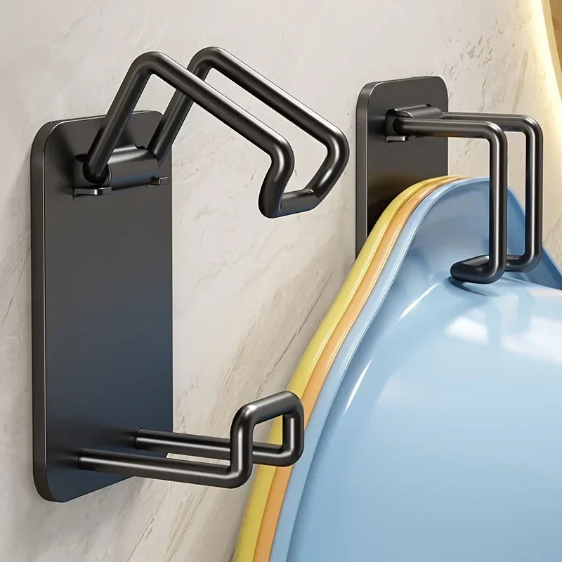 Foldable Storage Hook 1/2pcs Washbasin Rack Rubber Bathtub
