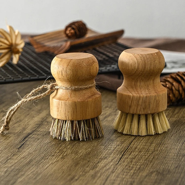 Eco-Friendly Durable Cleaning Brush Wooden Dish Brush Natural