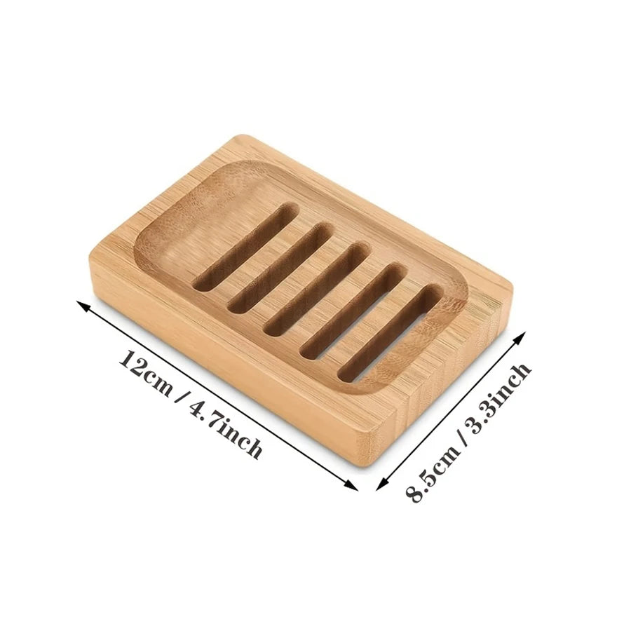 1/2pcs Bamboo Soap Holder Shower Wooden Soap Holder