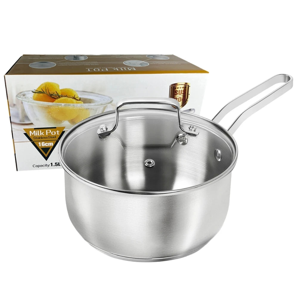 304 Stainless Steel Saucepan 1qt Induction Sauce Pan