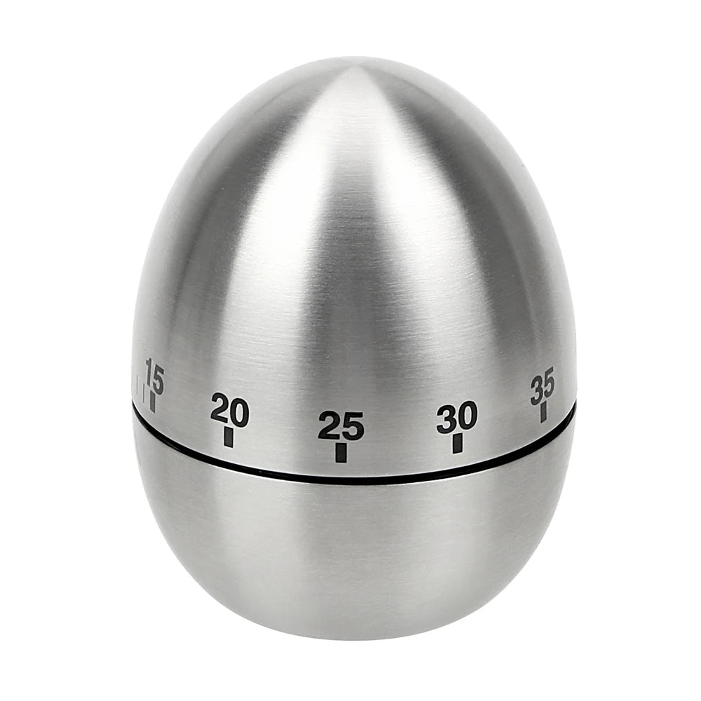 Cooking Timer Stainless Steel Egg 60 Minutes Mechanical