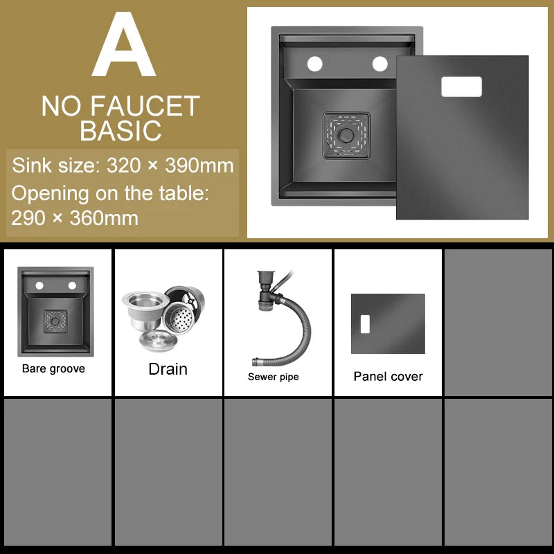 Hidden Sink Bar Sink Kit Folding Faucet Drain