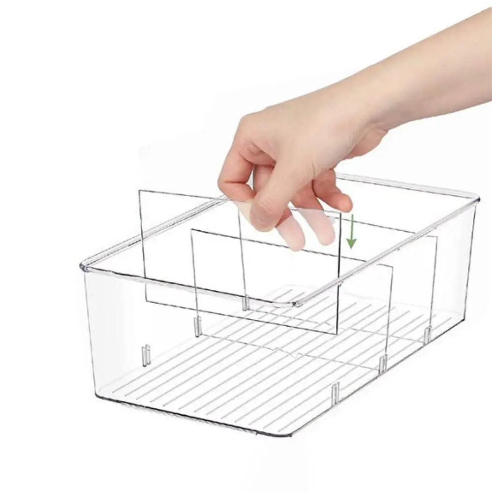 Grids Drawer Box Clear Large Capacity Fridge Storage