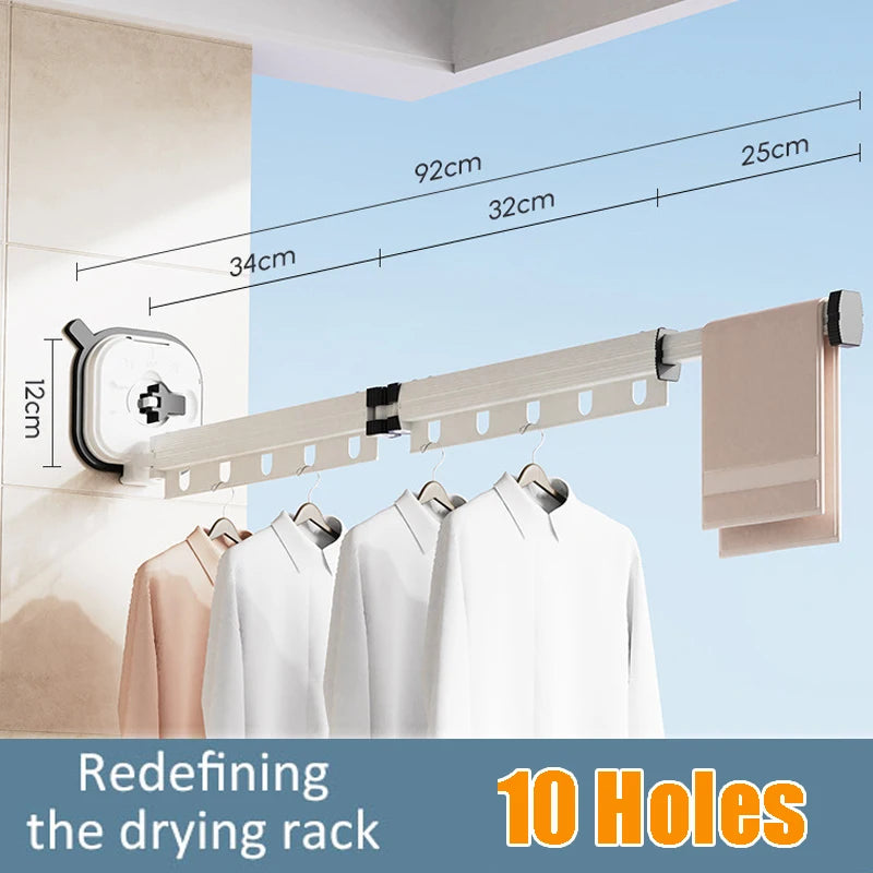 White No Punching Drying Rack Suction Cup Drying