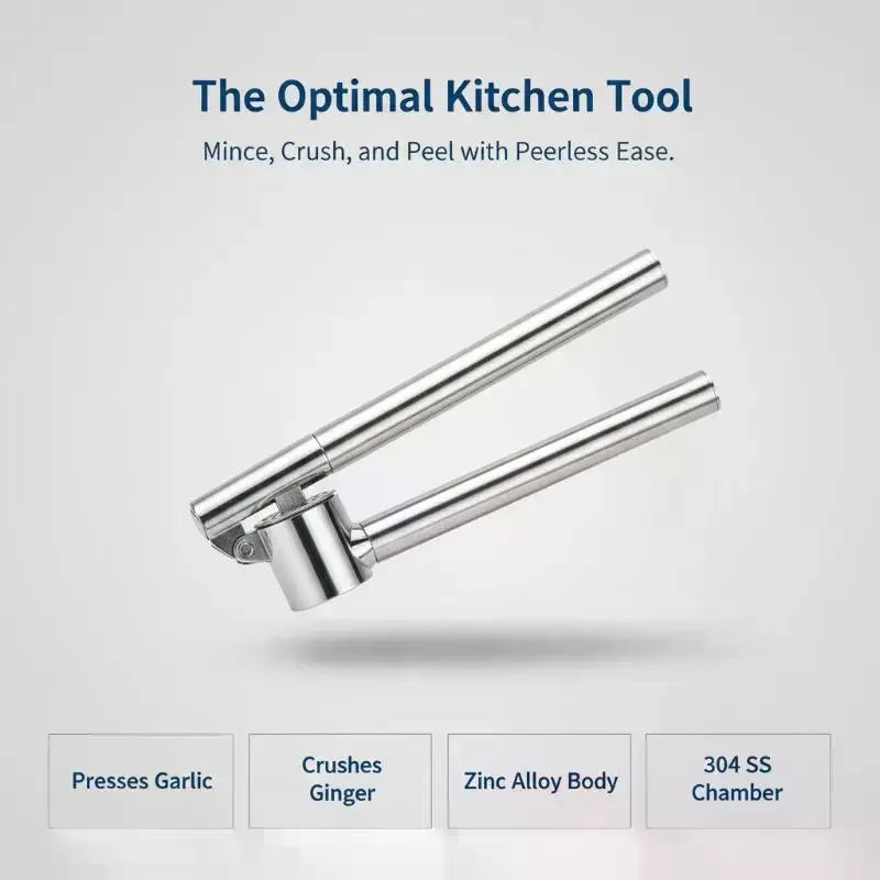Garlic Press Mincer Squeezer Ergonomic Handle Multi Use