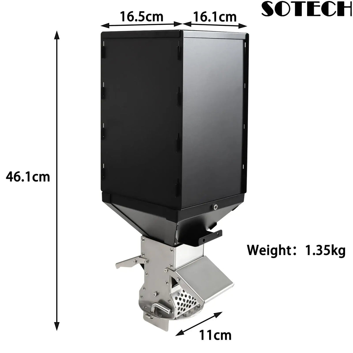 Stainless Steel Pellet Hopper Gravity Feed Fuel Storage