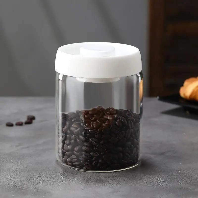 Vacuum Sealed Tank Coffee Bean Glass Sealed Jar