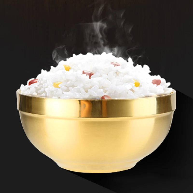 304 Stainless Steel Gold Bowl Cooking Utensils Ideal