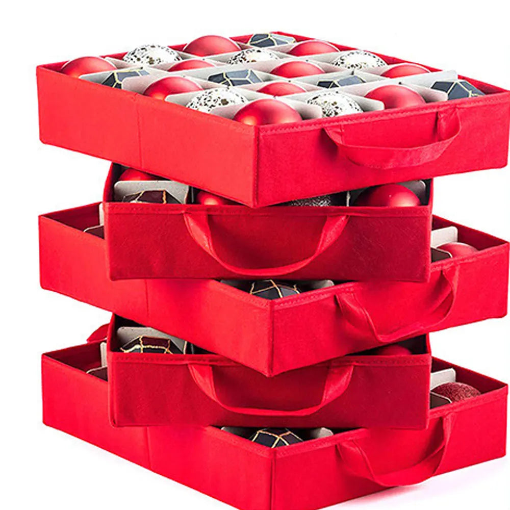 Christmas Ball Ornament Storage Box Layers Store Up