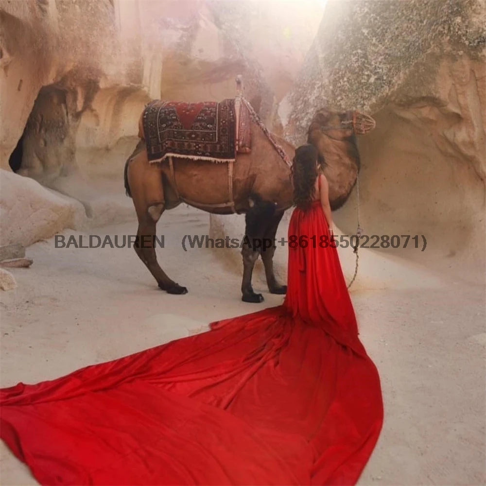 Elegant Sexy Red Wedding Party Dress Soft Stain