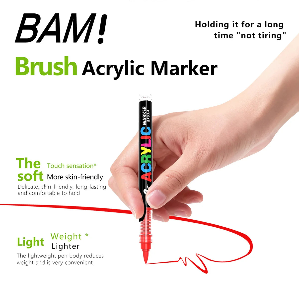 Gn 366 Colors Acrylic Paint Pens Markers Brush