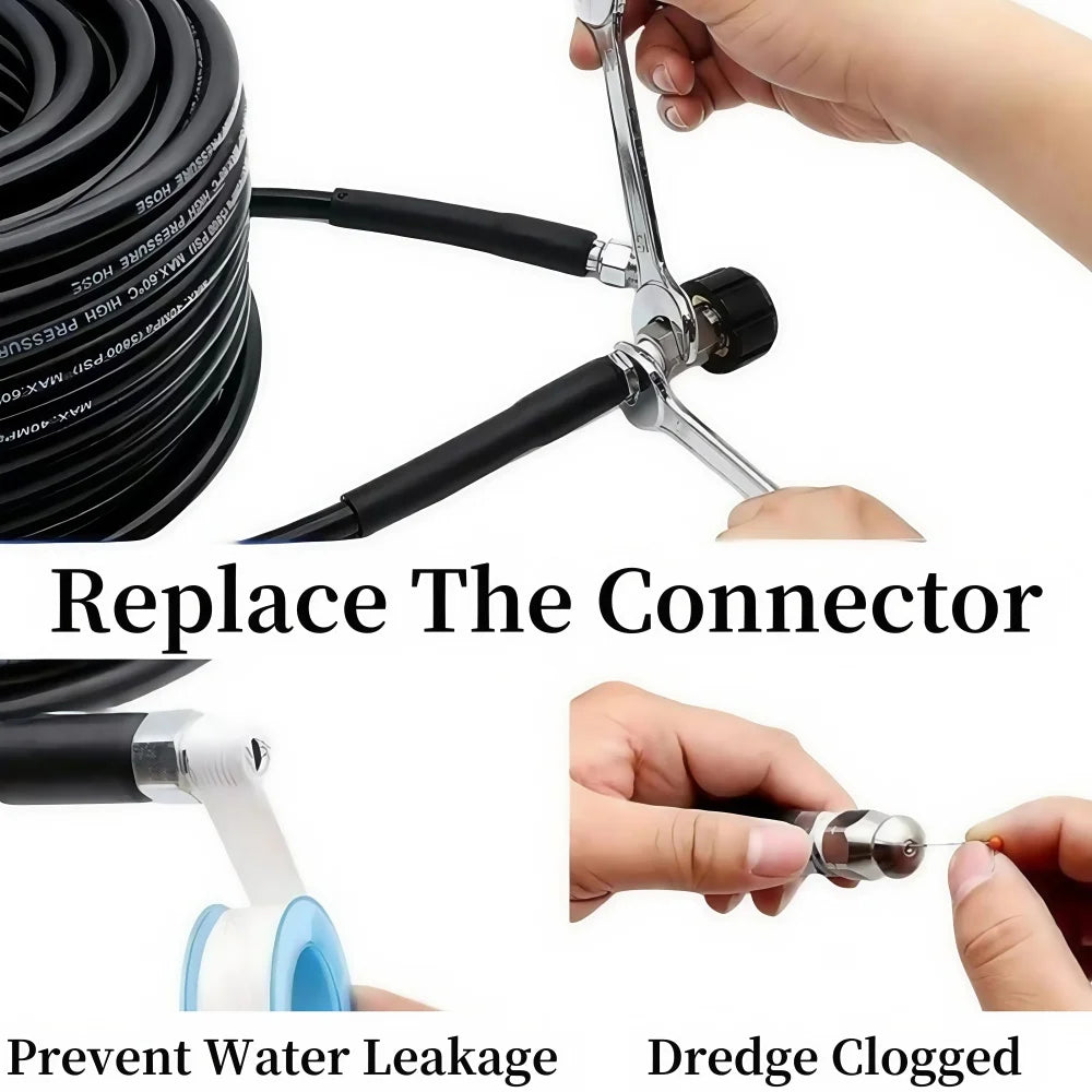 35m Sewer Drain Water Cleaning Hose Sewage Pipe