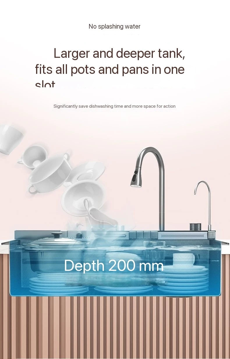 Integrated Waterfall Sink Honeycomb Technology Large Digitial